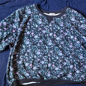 Woman Within Floral Sweatshirt